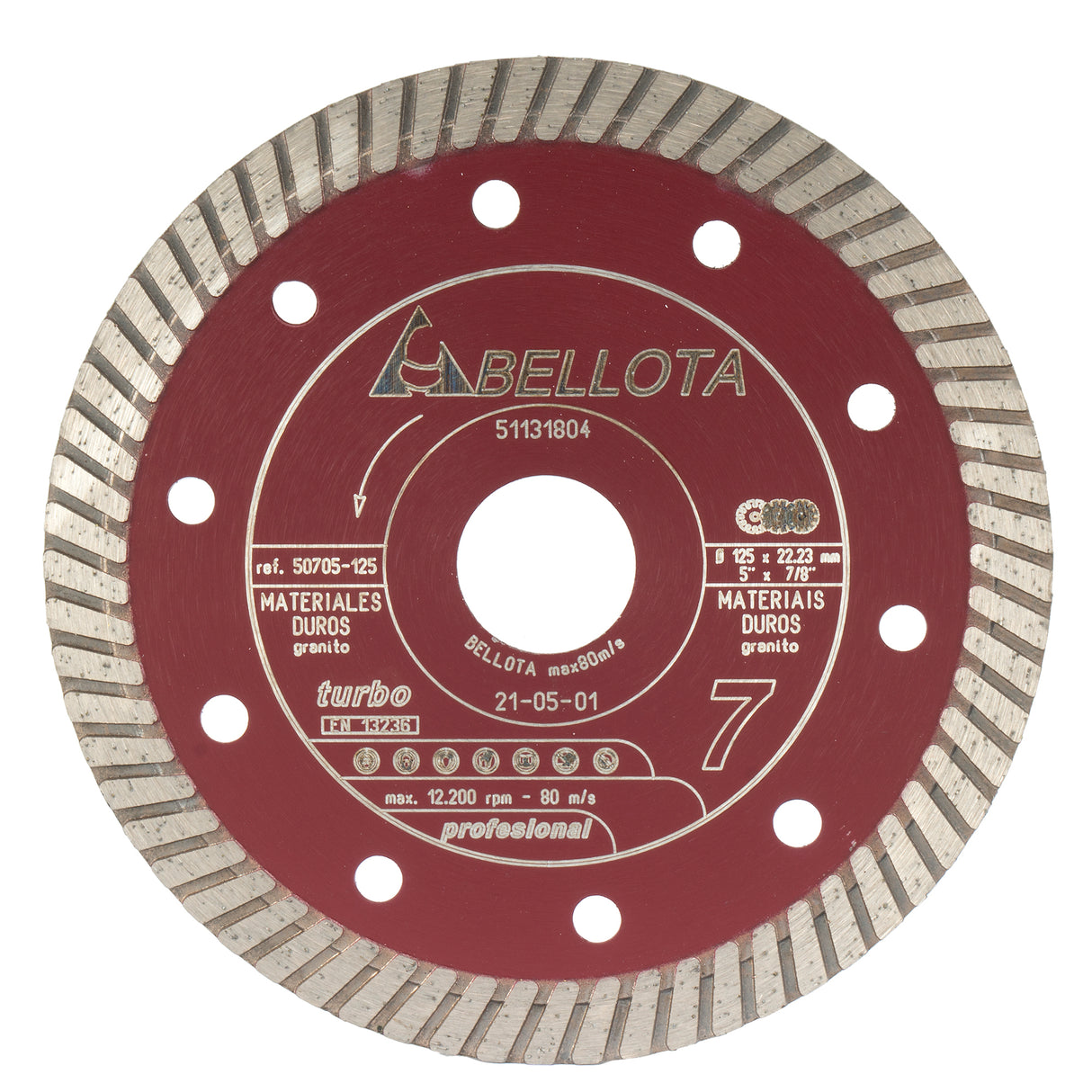 Bellota 125mm Diamond Disc Hard Materials (50705125)