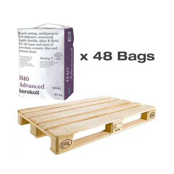 Pallet Deal - Kerakoll H40 Advanced Rapid Set Adhesive White 20KG