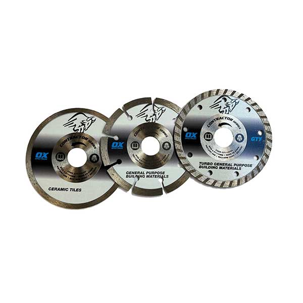 OX X3-GTT-115/22 Contractor Diamond Blade 3 Pack