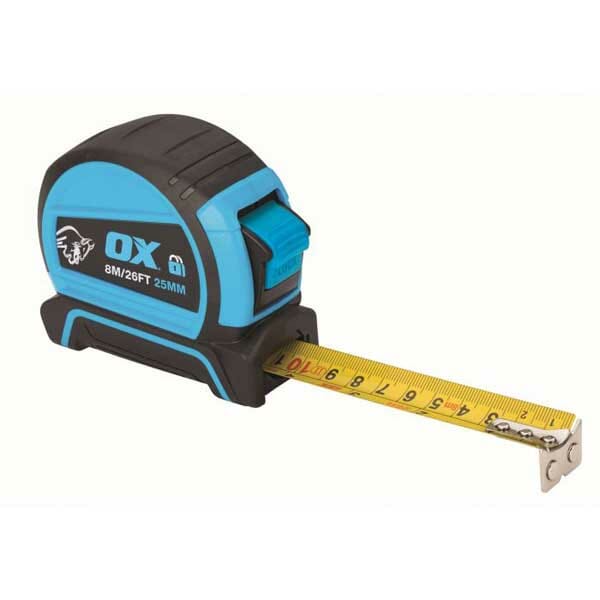OX 8m PRO DUAL AUTO LOCK TAPE MEASURE (ox-p505208)