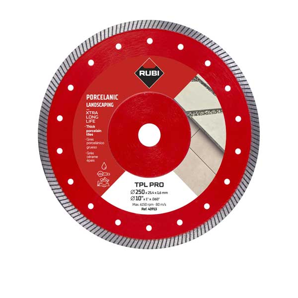 Rubi 250mm TPL-EXT pro Porcelain Stoneware Diamond blade (40913)