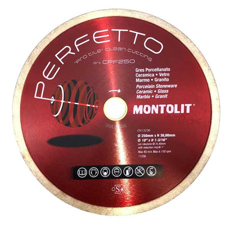 Montolit Perfetto 250mm Diamond Blade (CPF250)