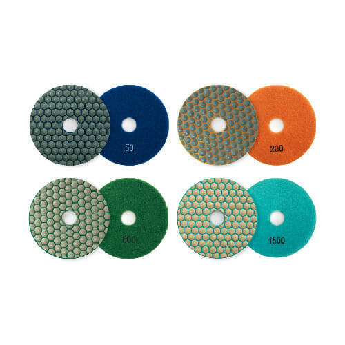 BIHUI - 800 grit 4" Dry Diamond Polishing pads (BU-DPP480)