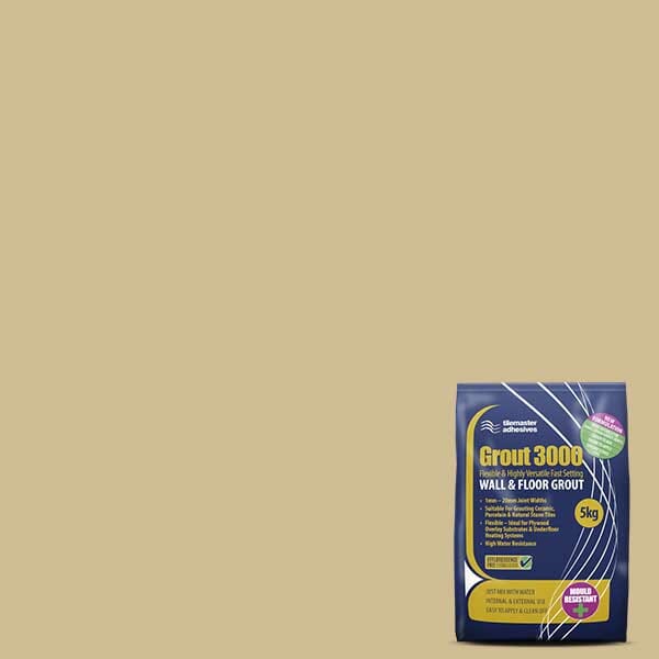 Tilemaster Grout 3000 Flexible Fast Setting Grout 5KG (Beige)