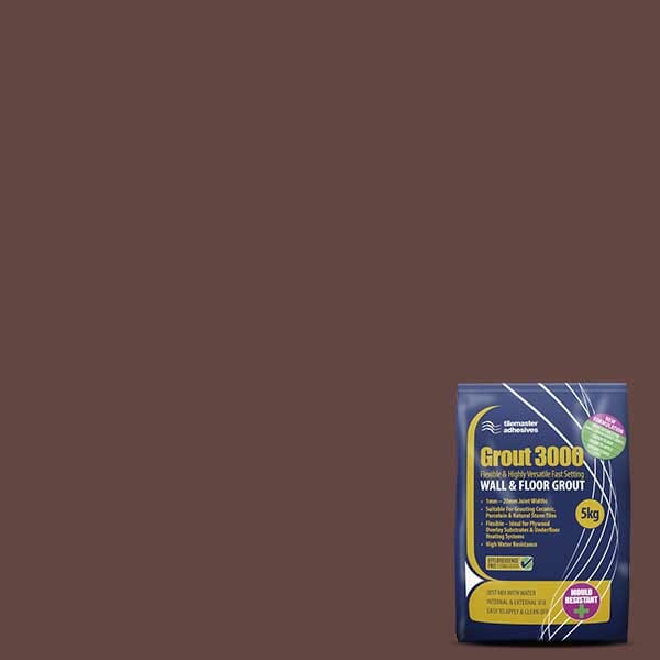 Tilemaster Grout 3000 Flexible Fast Setting Grout 5KG (Pecan)