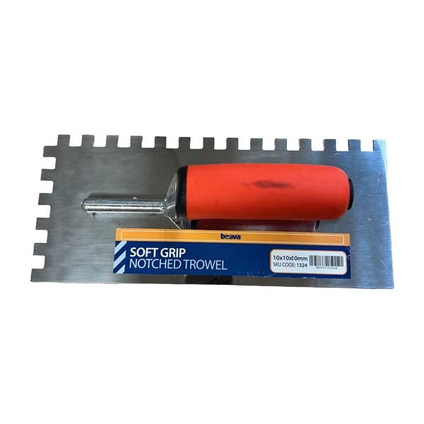 Beava Soft Grip 10mm Notched Trowel (1324)