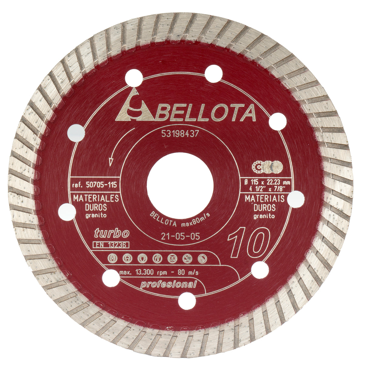 Bellota 115mm Diamond Disc Hard Materials (50705115)