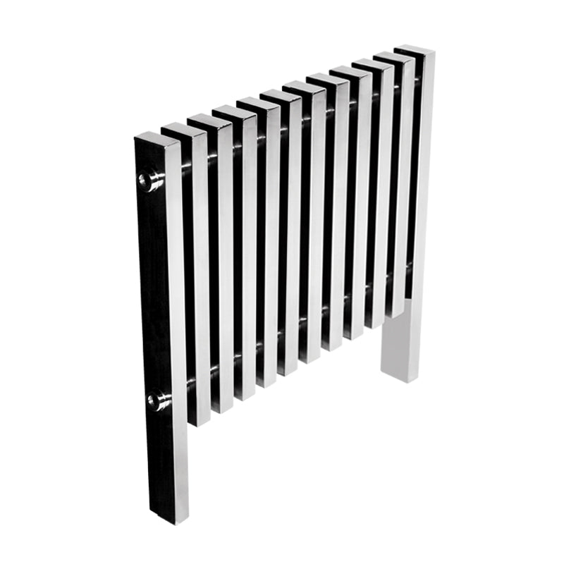 Kolonda Square Radiator Polished Stainless Steel