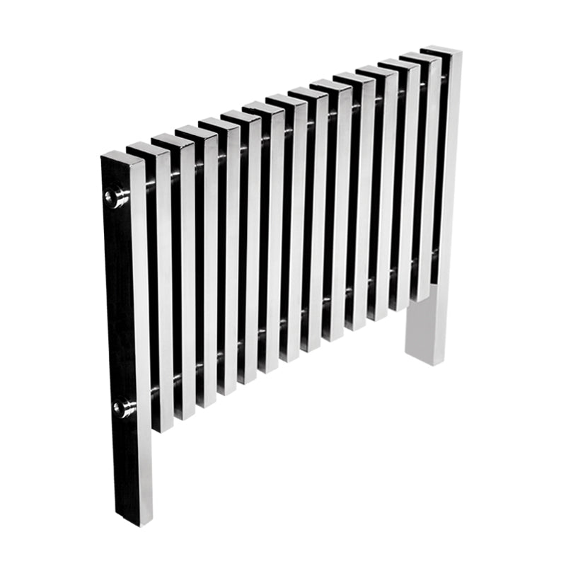 Kolonda Square Radiator Polished Stainless Steel