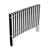 Kolonda Square Radiator Polished Stainless Steel