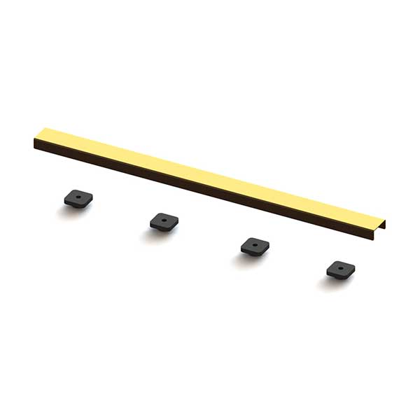 Elements Linear Waste Cover 600mm Brushed Brass (EMTW-25-1082)