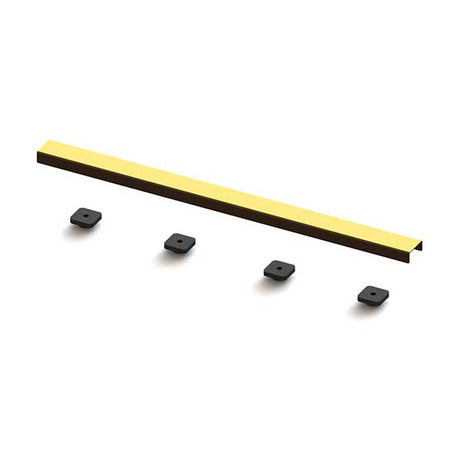 Elements Linear Waste Cover 600mm Brushed Brass (EMTW-25-1082)