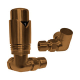 Brushed Bronze Thermostatic Valve Pack - 15mm Corner TRV8 (ULRV-45-2810)