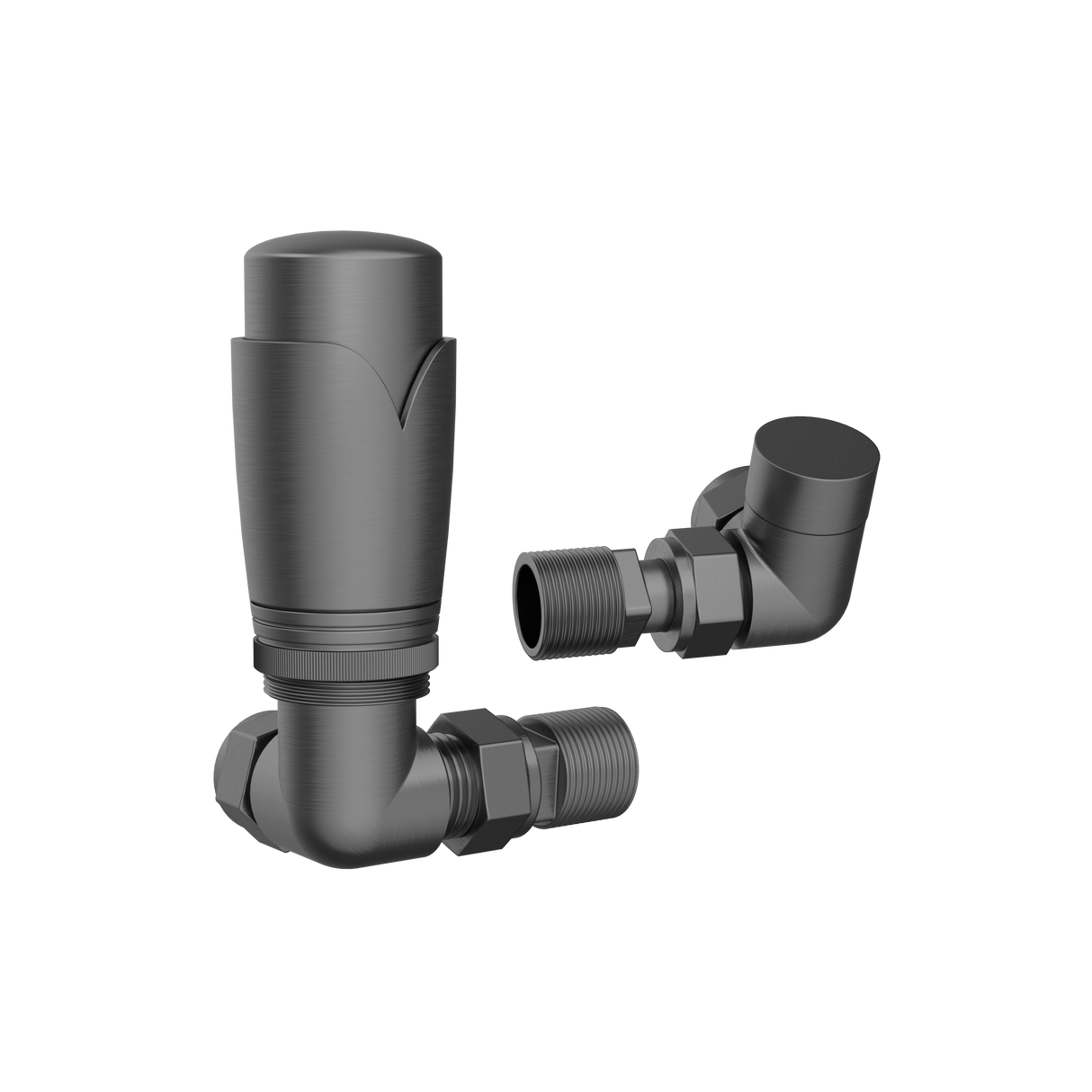 Anthracite Thermostatic Valve Pack - 15mm Corner TRV8 (ULRV-45-8610)