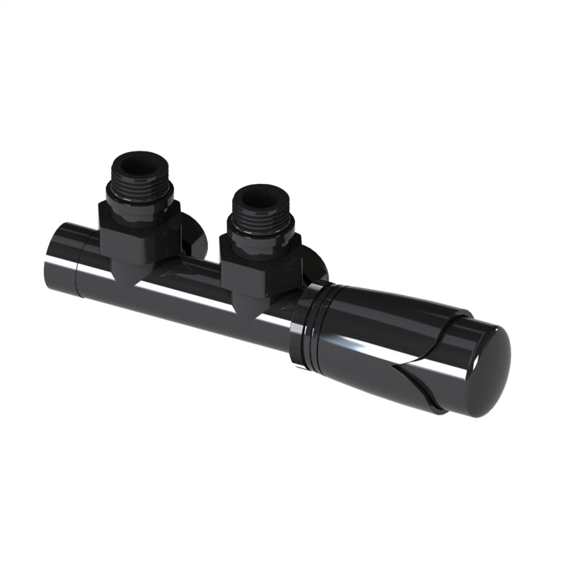 Euro50 Angled Thermostatic Radiator Valve - Black Nickel (ULRV-55-5505)