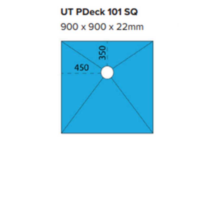 ProDeck Square Tileable Shower Tray - 900 x 900 x 22mm