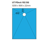 ProDeck Square Drain Tileable Shower Tray - 1450 x 1150 x 22mm