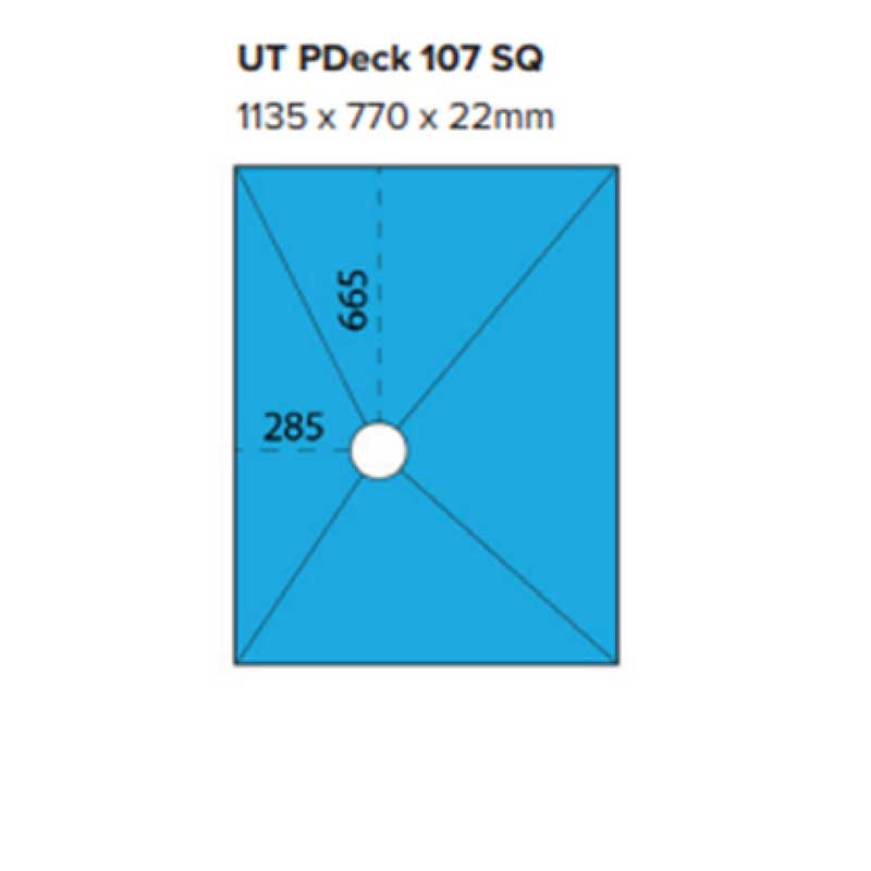 ProDeck Square Drain Tileable Shower Tray - 1400 x 900 x 22mm