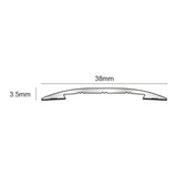 Matt Silver Aluminium Smooth Self Adhesive Cover 38mm x 3mm (CAS409.81)