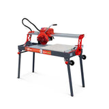 Tile cutting machine on a white background