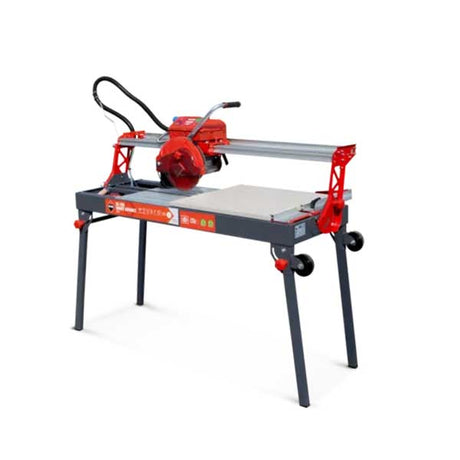 Tile cutting machine on a white background