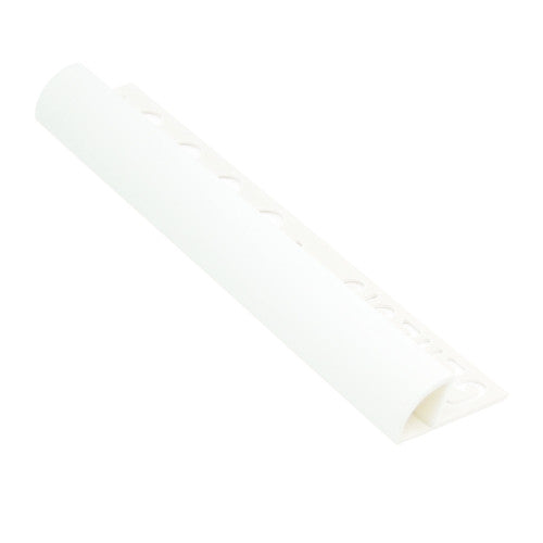 6mm PVC Straight Round White Tile Trim (ETR608.01)