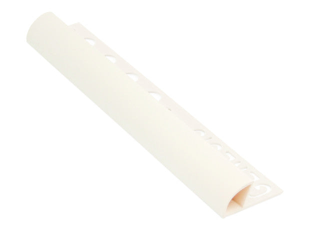 6mm PVC Straight Round Soft Cream Tile Trim (ETR608.32)