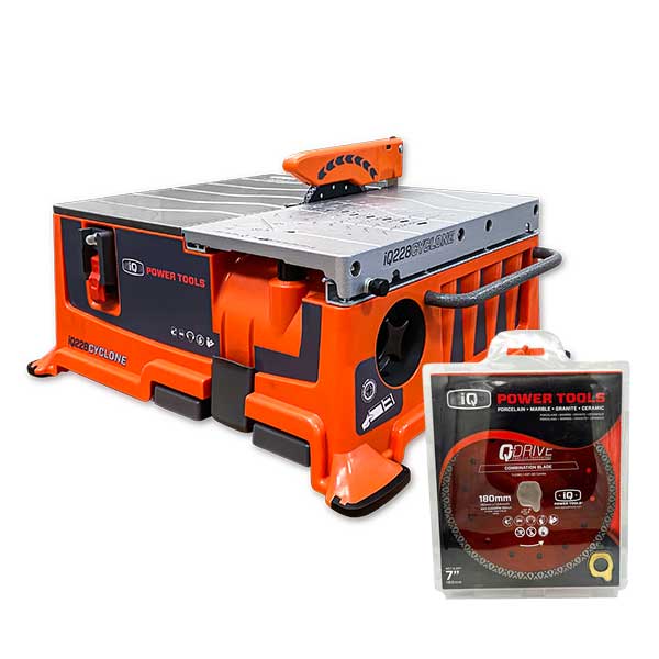 IQ228 CYCLONE Dry Tile Saw 230V includes Free Extra Blade