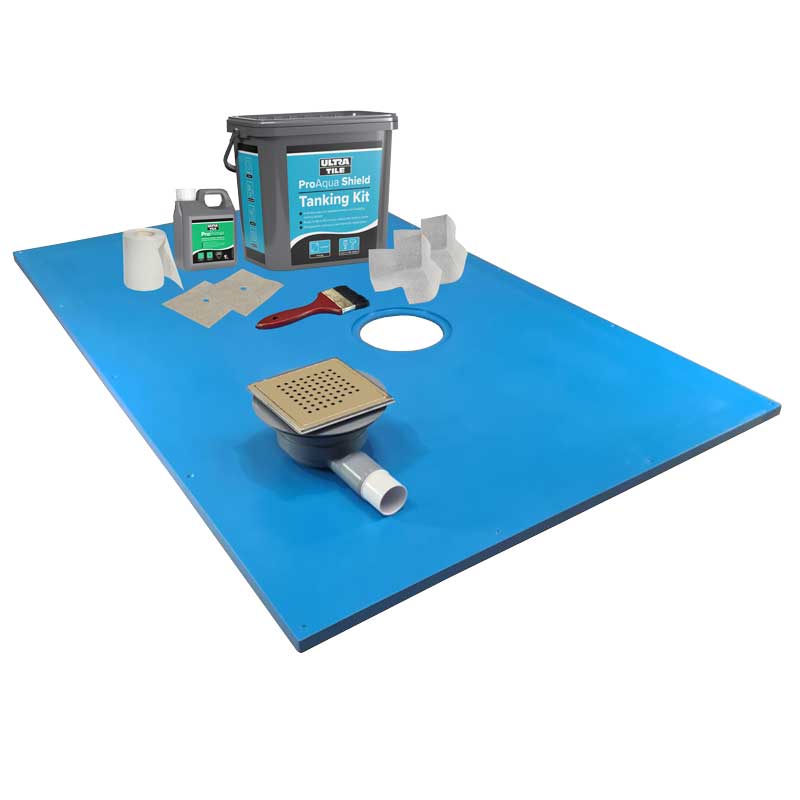 ProDeck Square Drain Tileable Shower Tray - 1450 x 1150 x 22mm