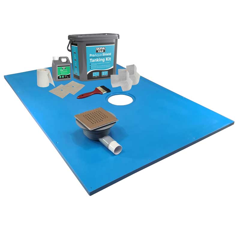 ProDeck Square Drain Tileable Shower Tray - 1450 x 1150 x 22mm