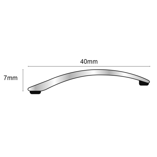 Self Adhesive Floor Threshold / Reducer - Matt Silver 40mm x 7mm (TVS259.81)