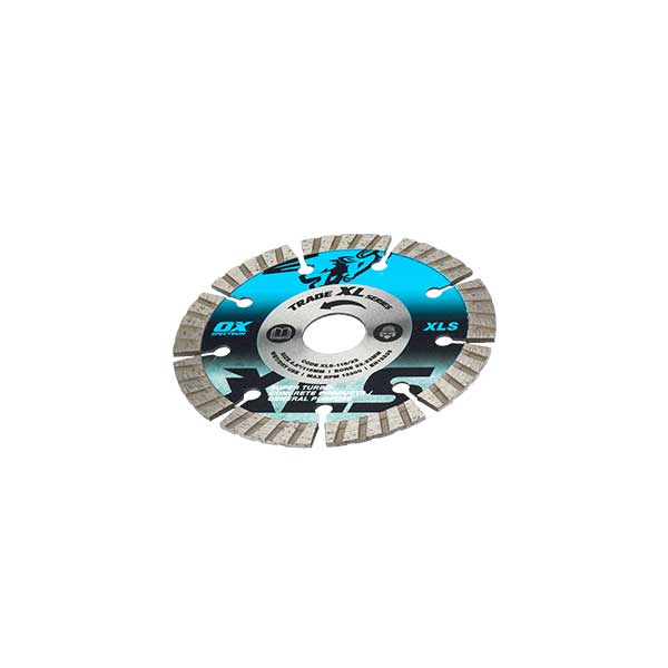 OX Trade XL Super – Turbo Segmented Diamond Blade – Concrete & GP – 115/22.23mm