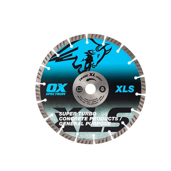 OX Trade XL Super – Turbo Segmented Diamond Blade – Concrete & GP – 230/22.23mm