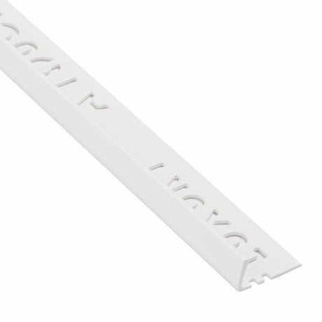 8MM Straight Edge White PVC Tile Trims (41202)