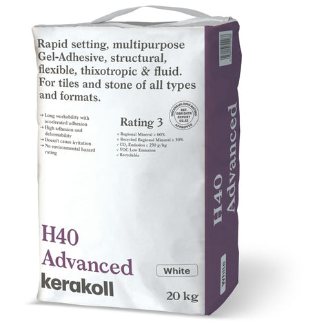 Kerakoll H40 Advanced Rapid Set Adhesive White 20KG