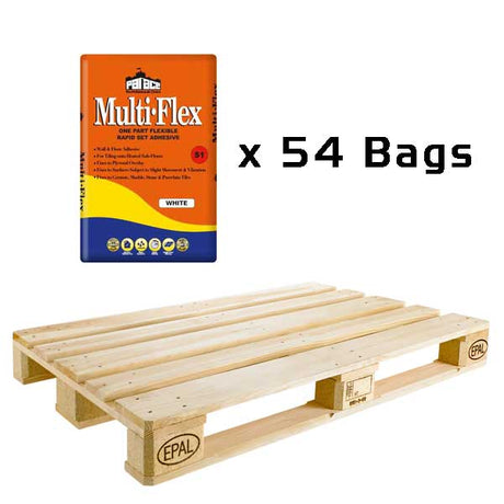 Multi-Flex Wall & Floor Tile Adhesive - White -Full Pallet 54 Bags