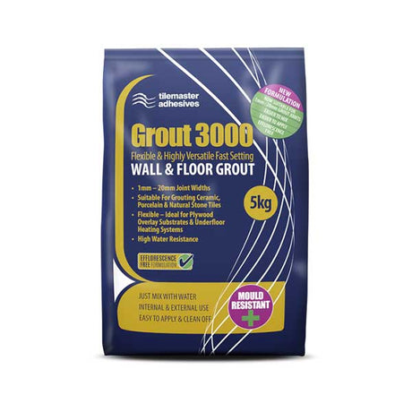 Tilemaster Grout 3000 Flexible Fast Setting Grout 5KG